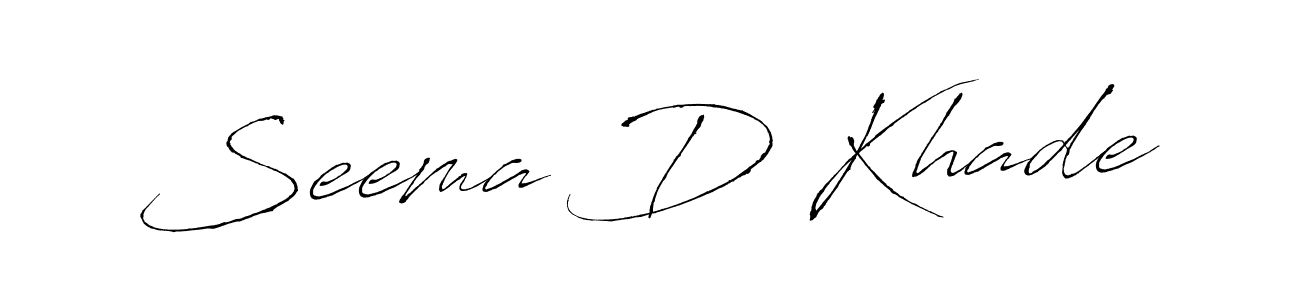 Similarly Antro_Vectra is the best handwritten signature design. Signature creator online .You can use it as an online autograph creator for name Seema D Khade. Seema D Khade signature style 6 images and pictures png