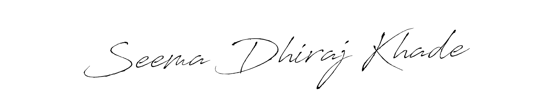 You should practise on your own different ways (Antro_Vectra) to write your name (Seema Dhiraj Khade) in signature. don't let someone else do it for you. Seema Dhiraj Khade signature style 6 images and pictures png