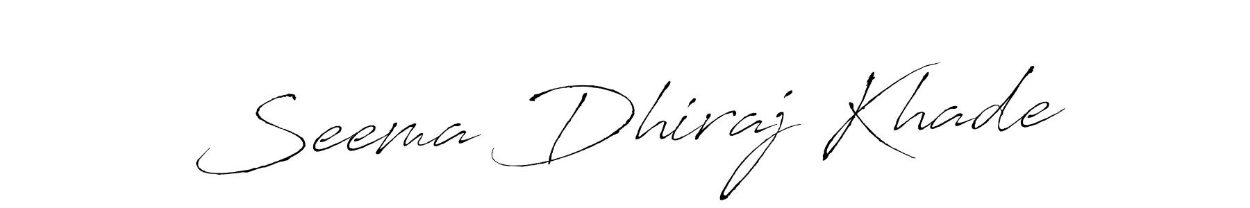 Make a short Seema Dhiraj Khade signature style. Manage your documents anywhere anytime using Antro_Vectra. Create and add eSignatures, submit forms, share and send files easily. Seema Dhiraj Khade signature style 6 images and pictures png