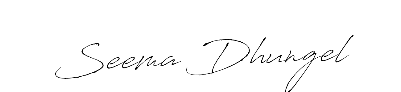 Also You can easily find your signature by using the search form. We will create Seema Dhungel name handwritten signature images for you free of cost using Antro_Vectra sign style. Seema Dhungel signature style 6 images and pictures png