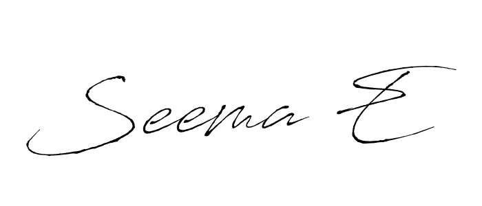 Make a beautiful signature design for name Seema E. Use this online signature maker to create a handwritten signature for free. Seema E signature style 6 images and pictures png