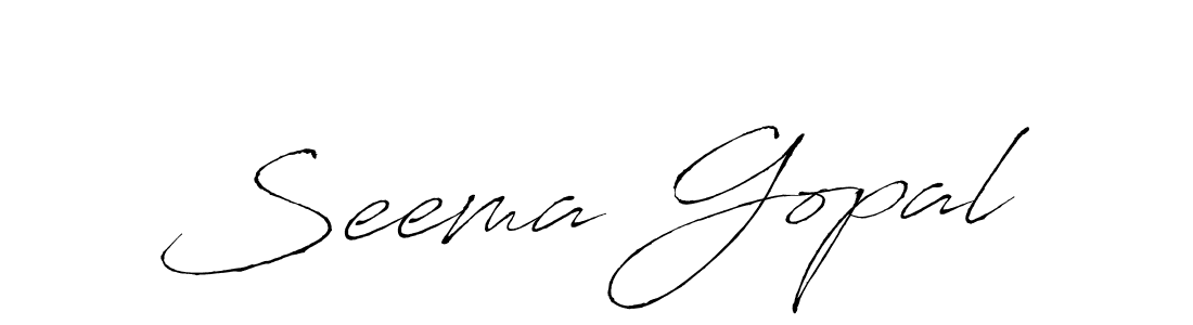 It looks lik you need a new signature style for name Seema Gopal. Design unique handwritten (Antro_Vectra) signature with our free signature maker in just a few clicks. Seema Gopal signature style 6 images and pictures png