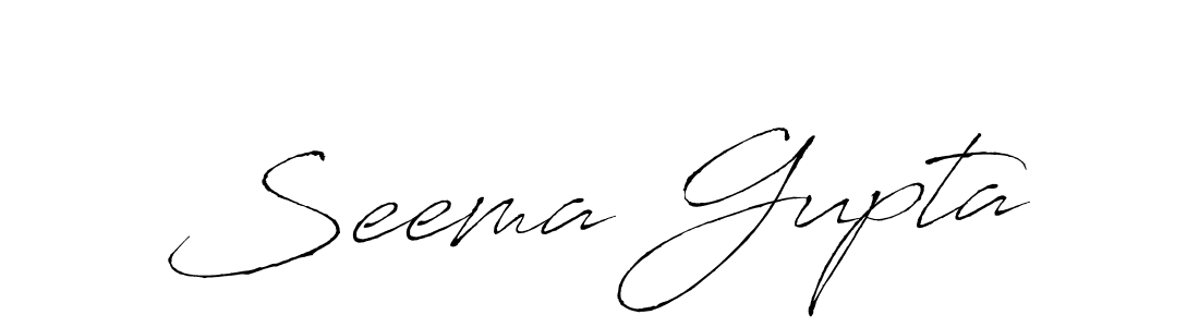 You should practise on your own different ways (Antro_Vectra) to write your name (Seema Gupta) in signature. don't let someone else do it for you. Seema Gupta signature style 6 images and pictures png