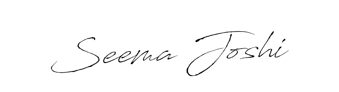 Make a beautiful signature design for name Seema Joshi. With this signature (Antro_Vectra) style, you can create a handwritten signature for free. Seema Joshi signature style 6 images and pictures png