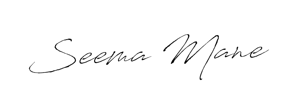 Design your own signature with our free online signature maker. With this signature software, you can create a handwritten (Antro_Vectra) signature for name Seema Mane. Seema Mane signature style 6 images and pictures png