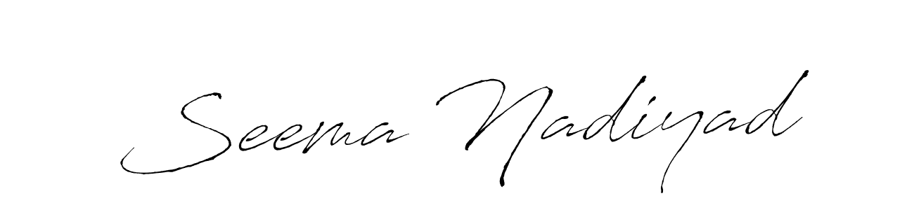 Also we have Seema Nadiyad name is the best signature style. Create professional handwritten signature collection using Antro_Vectra autograph style. Seema Nadiyad signature style 6 images and pictures png