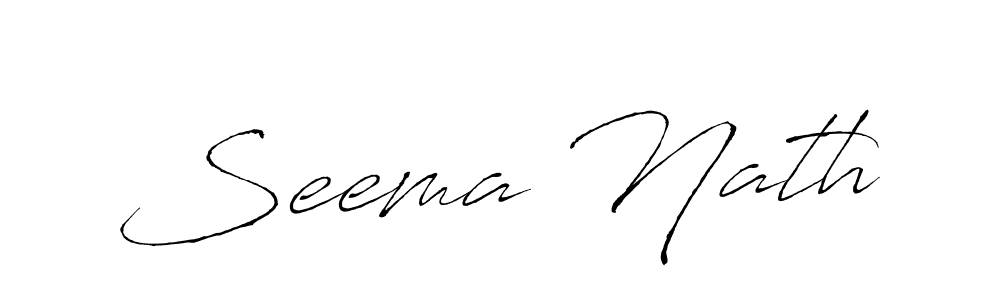 Make a beautiful signature design for name Seema Nath. With this signature (Antro_Vectra) style, you can create a handwritten signature for free. Seema Nath signature style 6 images and pictures png