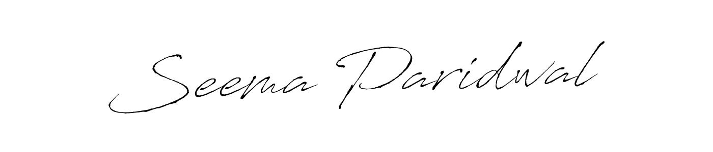 The best way (Antro_Vectra) to make a short signature is to pick only two or three words in your name. The name Seema Paridwal include a total of six letters. For converting this name. Seema Paridwal signature style 6 images and pictures png