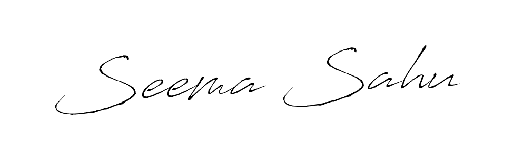 How to make Seema Sahu name signature. Use Antro_Vectra style for creating short signs online. This is the latest handwritten sign. Seema Sahu signature style 6 images and pictures png
