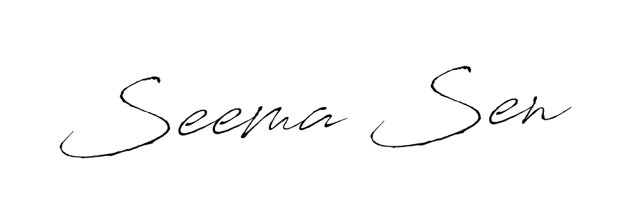 Use a signature maker to create a handwritten signature online. With this signature software, you can design (Antro_Vectra) your own signature for name Seema Sen. Seema Sen signature style 6 images and pictures png