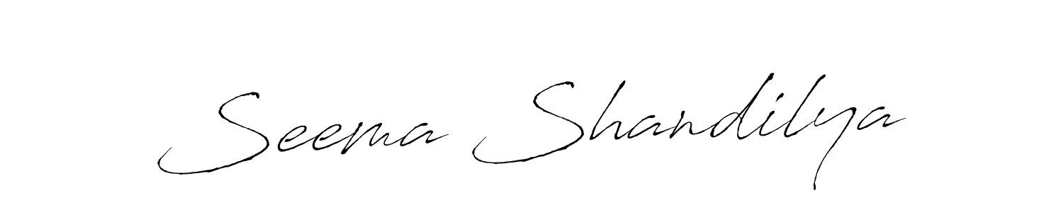 The best way (Antro_Vectra) to make a short signature is to pick only two or three words in your name. The name Seema Shandilya include a total of six letters. For converting this name. Seema Shandilya signature style 6 images and pictures png