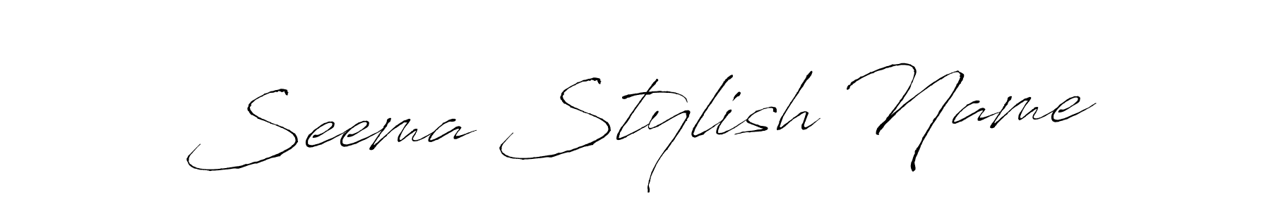 Design your own signature with our free online signature maker. With this signature software, you can create a handwritten (Antro_Vectra) signature for name Seema Stylish Name. Seema Stylish Name signature style 6 images and pictures png