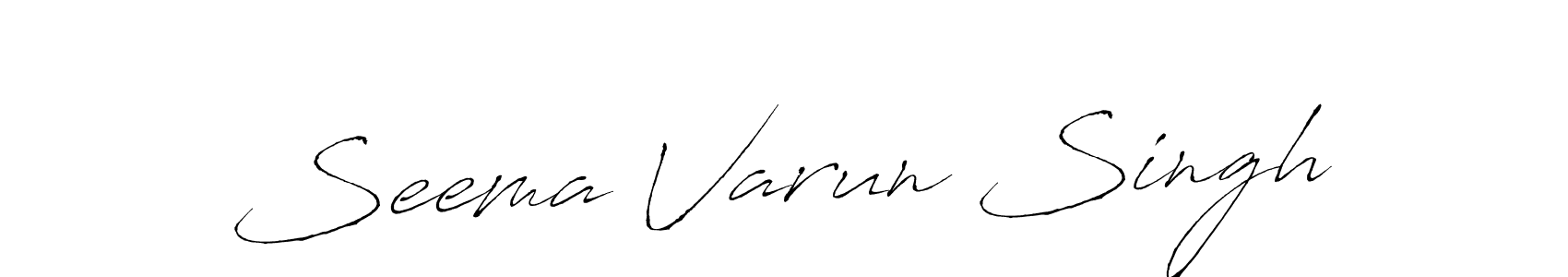 Design your own signature with our free online signature maker. With this signature software, you can create a handwritten (Antro_Vectra) signature for name Seema Varun Singh. Seema Varun Singh signature style 6 images and pictures png