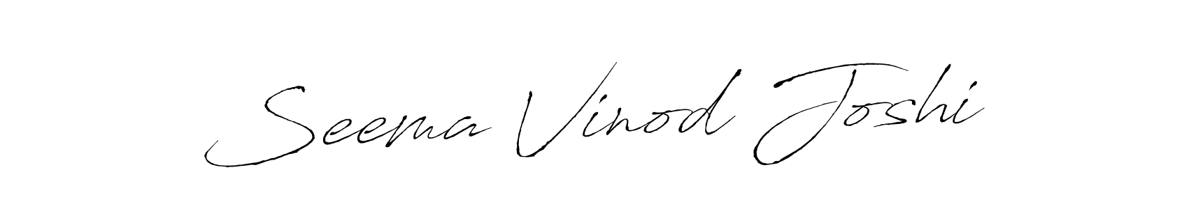 How to make Seema Vinod Joshi name signature. Use Antro_Vectra style for creating short signs online. This is the latest handwritten sign. Seema Vinod Joshi signature style 6 images and pictures png