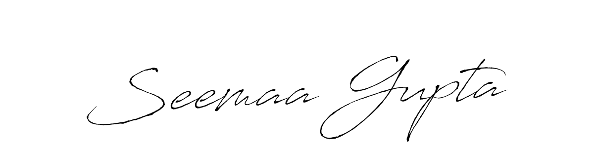 Create a beautiful signature design for name Seemaa Gupta. With this signature (Antro_Vectra) fonts, you can make a handwritten signature for free. Seemaa Gupta signature style 6 images and pictures png
