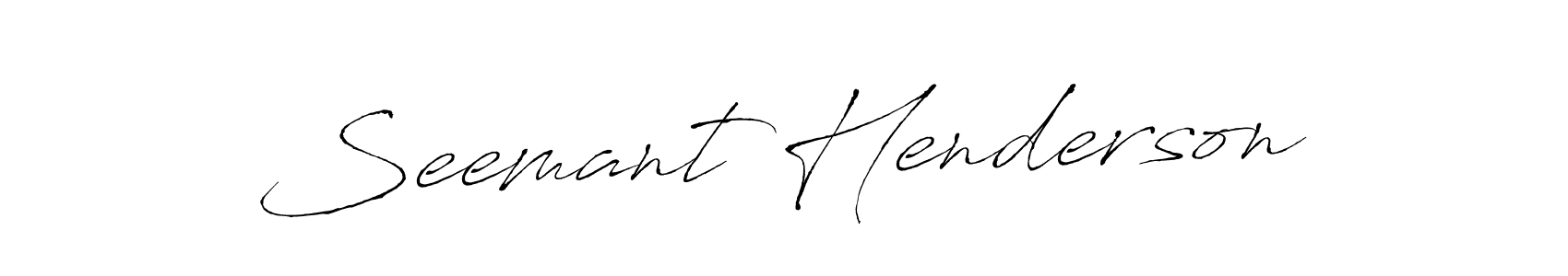 Make a short Seemant Henderson signature style. Manage your documents anywhere anytime using Antro_Vectra. Create and add eSignatures, submit forms, share and send files easily. Seemant Henderson signature style 6 images and pictures png