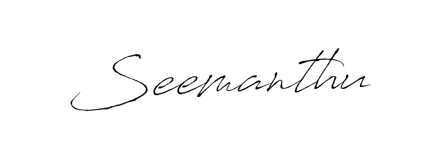 if you are searching for the best signature style for your name Seemanthu. so please give up your signature search. here we have designed multiple signature styles  using Antro_Vectra. Seemanthu signature style 6 images and pictures png