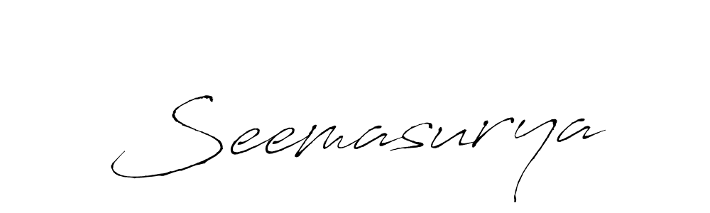 How to make Seemasurya signature? Antro_Vectra is a professional autograph style. Create handwritten signature for Seemasurya name. Seemasurya signature style 6 images and pictures png
