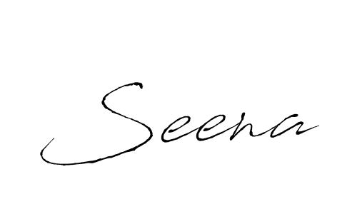 Seena stylish signature style. Best Handwritten Sign (Antro_Vectra) for my name. Handwritten Signature Collection Ideas for my name Seena. Seena signature style 6 images and pictures png