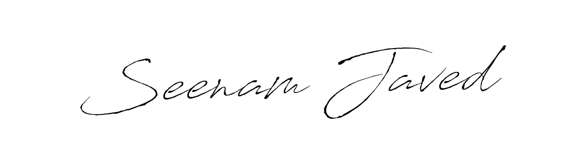 How to make Seenam Javed signature? Antro_Vectra is a professional autograph style. Create handwritten signature for Seenam Javed name. Seenam Javed signature style 6 images and pictures png