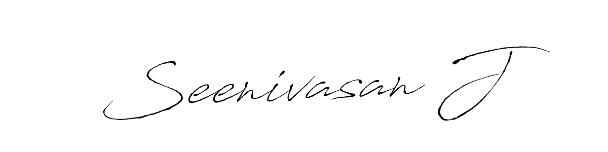 Create a beautiful signature design for name Seenivasan J. With this signature (Antro_Vectra) fonts, you can make a handwritten signature for free. Seenivasan J signature style 6 images and pictures png