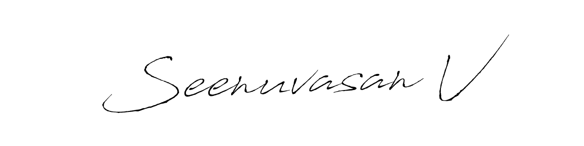 Also we have Seenuvasan V name is the best signature style. Create professional handwritten signature collection using Antro_Vectra autograph style. Seenuvasan V signature style 6 images and pictures png