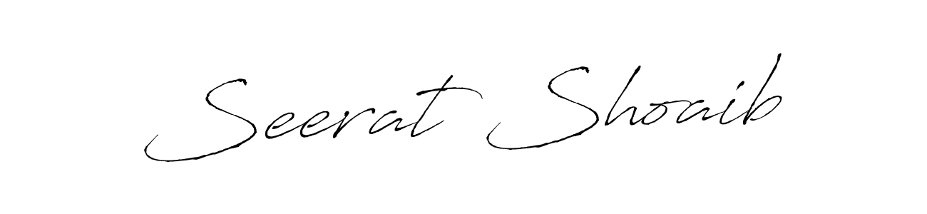 Seerat Shoaib stylish signature style. Best Handwritten Sign (Antro_Vectra) for my name. Handwritten Signature Collection Ideas for my name Seerat Shoaib. Seerat Shoaib signature style 6 images and pictures png