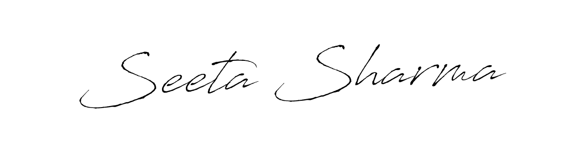 Make a beautiful signature design for name Seeta Sharma. With this signature (Antro_Vectra) style, you can create a handwritten signature for free. Seeta Sharma signature style 6 images and pictures png