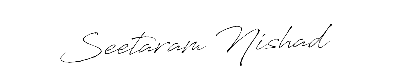 The best way (Antro_Vectra) to make a short signature is to pick only two or three words in your name. The name Seetaram Nishad include a total of six letters. For converting this name. Seetaram Nishad signature style 6 images and pictures png