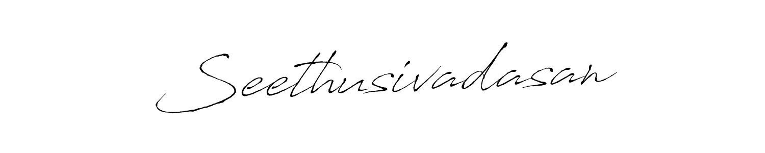 Design your own signature with our free online signature maker. With this signature software, you can create a handwritten (Antro_Vectra) signature for name Seethusivadasan. Seethusivadasan signature style 6 images and pictures png
