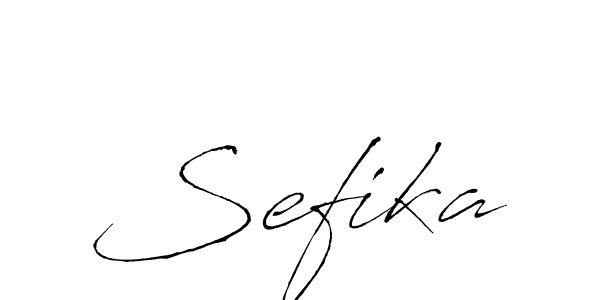 Make a beautiful signature design for name Sefika. With this signature (Antro_Vectra) style, you can create a handwritten signature for free. Sefika signature style 6 images and pictures png