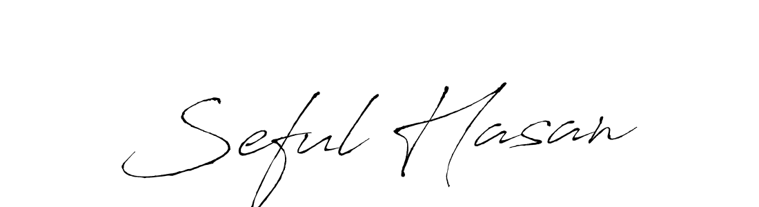 Similarly Antro_Vectra is the best handwritten signature design. Signature creator online .You can use it as an online autograph creator for name Seful Hasan. Seful Hasan signature style 6 images and pictures png