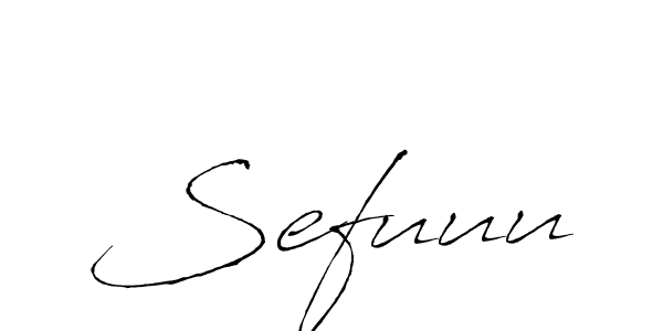 Create a beautiful signature design for name Sefuuu. With this signature (Antro_Vectra) fonts, you can make a handwritten signature for free. Sefuuu signature style 6 images and pictures png