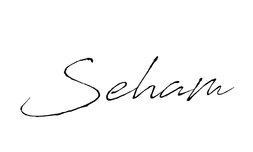 Seham stylish signature style. Best Handwritten Sign (Antro_Vectra) for my name. Handwritten Signature Collection Ideas for my name Seham. Seham signature style 6 images and pictures png