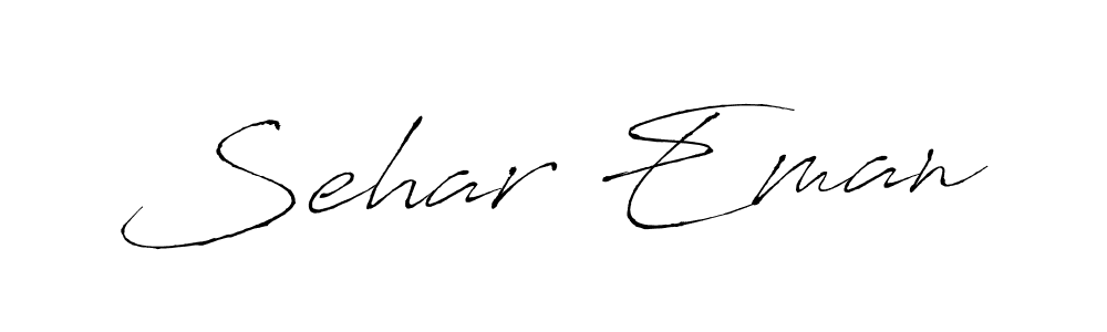 Make a beautiful signature design for name Sehar Eman. With this signature (Antro_Vectra) style, you can create a handwritten signature for free. Sehar Eman signature style 6 images and pictures png