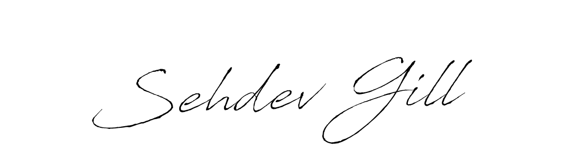 Make a beautiful signature design for name Sehdev Gill. With this signature (Antro_Vectra) style, you can create a handwritten signature for free. Sehdev Gill signature style 6 images and pictures png