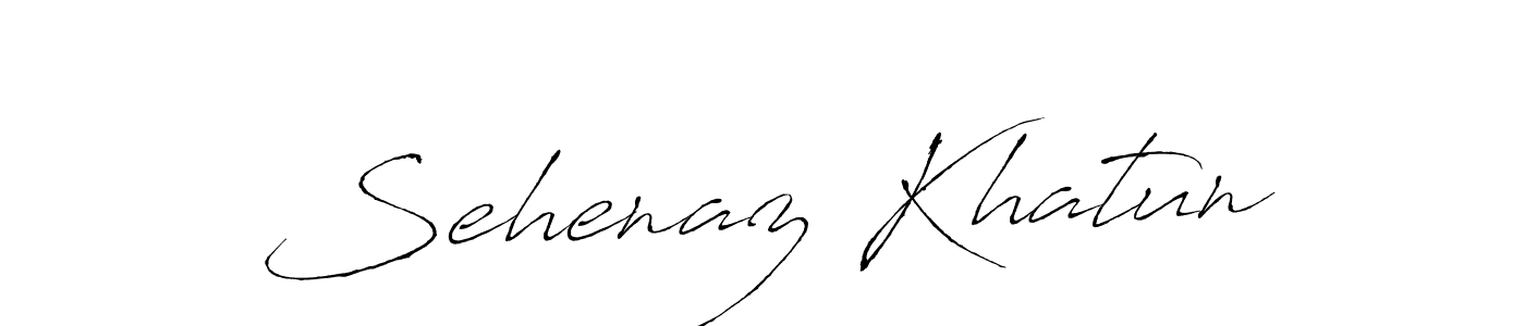How to make Sehenaz Khatun name signature. Use Antro_Vectra style for creating short signs online. This is the latest handwritten sign. Sehenaz Khatun signature style 6 images and pictures png