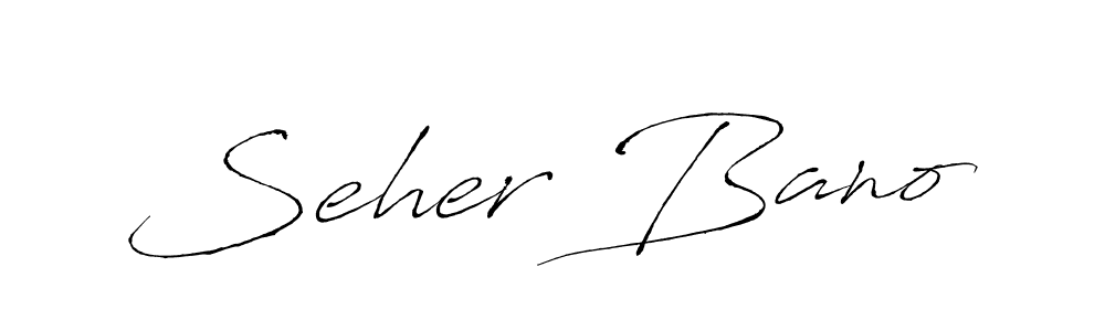 Use a signature maker to create a handwritten signature online. With this signature software, you can design (Antro_Vectra) your own signature for name Seher Bano. Seher Bano signature style 6 images and pictures png