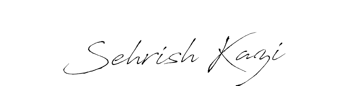 The best way (Antro_Vectra) to make a short signature is to pick only two or three words in your name. The name Sehrish Kazi include a total of six letters. For converting this name. Sehrish Kazi signature style 6 images and pictures png