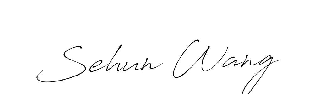 Design your own signature with our free online signature maker. With this signature software, you can create a handwritten (Antro_Vectra) signature for name Sehun Wang. Sehun Wang signature style 6 images and pictures png