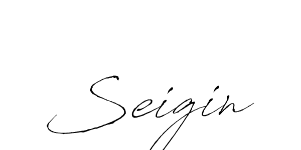 Design your own signature with our free online signature maker. With this signature software, you can create a handwritten (Antro_Vectra) signature for name Seigin. Seigin signature style 6 images and pictures png