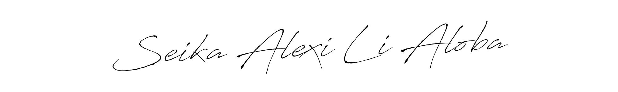 You should practise on your own different ways (Antro_Vectra) to write your name (Seika Alexi Li Aloba) in signature. don't let someone else do it for you. Seika Alexi Li Aloba signature style 6 images and pictures png