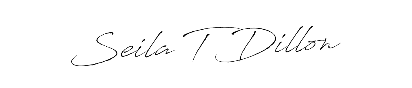 Similarly Antro_Vectra is the best handwritten signature design. Signature creator online .You can use it as an online autograph creator for name Seila T Dillon. Seila T Dillon signature style 6 images and pictures png