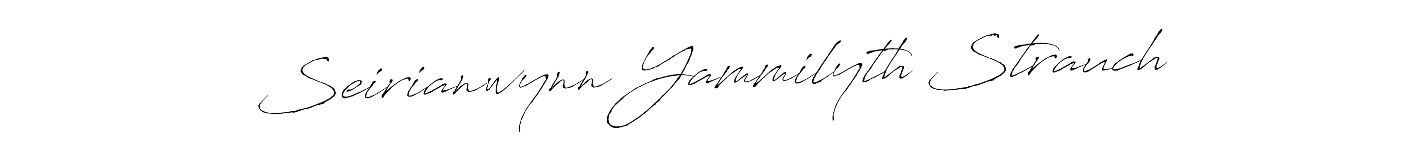 How to make Seirianwynn Yammilyth Strauch name signature. Use Antro_Vectra style for creating short signs online. This is the latest handwritten sign. Seirianwynn Yammilyth Strauch signature style 6 images and pictures png