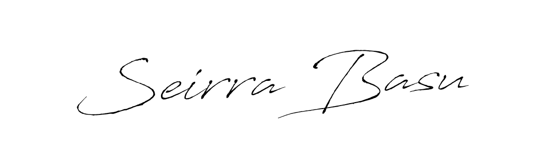 Design your own signature with our free online signature maker. With this signature software, you can create a handwritten (Antro_Vectra) signature for name Seirra Basu. Seirra Basu signature style 6 images and pictures png