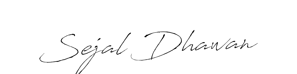 Design your own signature with our free online signature maker. With this signature software, you can create a handwritten (Antro_Vectra) signature for name Sejal Dhawan. Sejal Dhawan signature style 6 images and pictures png