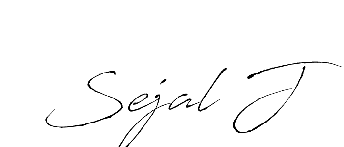 Make a beautiful signature design for name Sejal J. With this signature (Antro_Vectra) style, you can create a handwritten signature for free. Sejal J signature style 6 images and pictures png