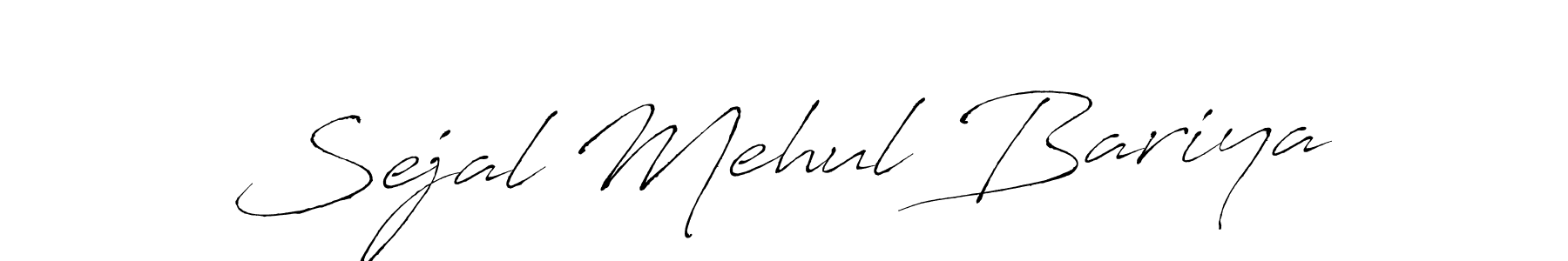 This is the best signature style for the Sejal Mehul Bariya name. Also you like these signature font (Antro_Vectra). Mix name signature. Sejal Mehul Bariya signature style 6 images and pictures png