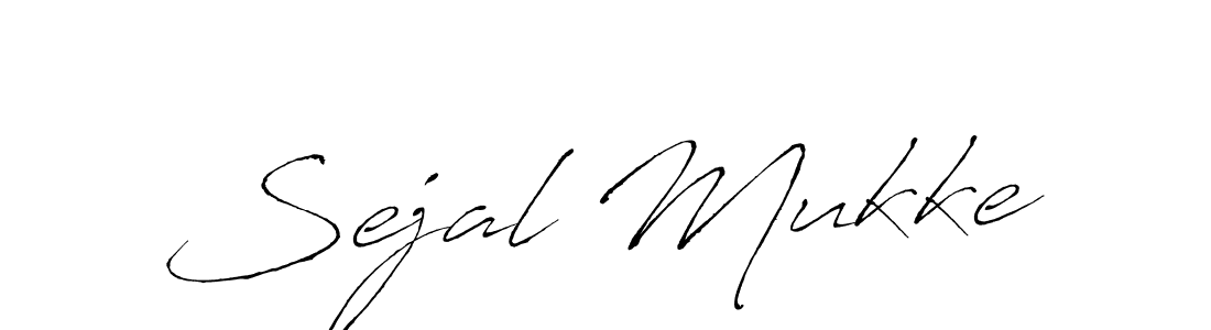 How to make Sejal Mukke name signature. Use Antro_Vectra style for creating short signs online. This is the latest handwritten sign. Sejal Mukke signature style 6 images and pictures png