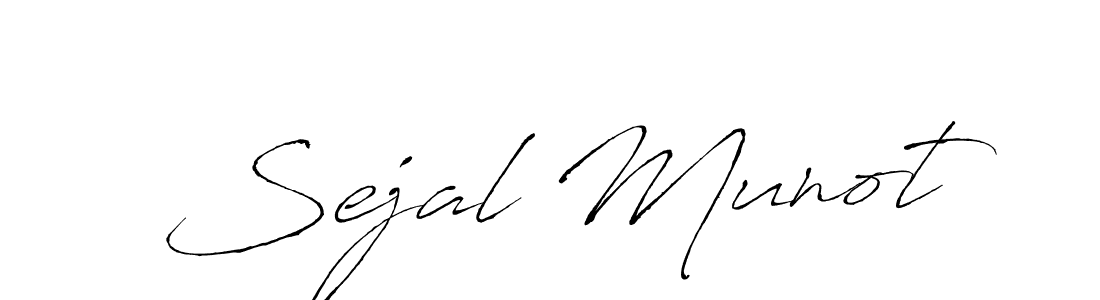 Sejal Munot stylish signature style. Best Handwritten Sign (Antro_Vectra) for my name. Handwritten Signature Collection Ideas for my name Sejal Munot. Sejal Munot signature style 6 images and pictures png